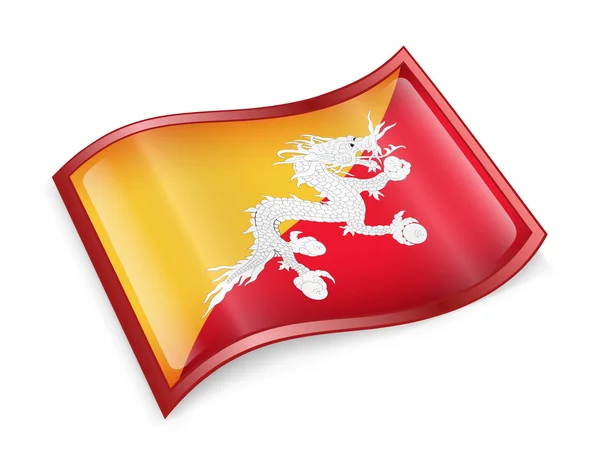 Ikona příznaku Bhútán. — Stock fotografie