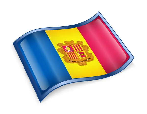 Значок прапорця Андорра . — стокове фото