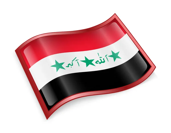 伊拉克国旗图标. — 图库照片