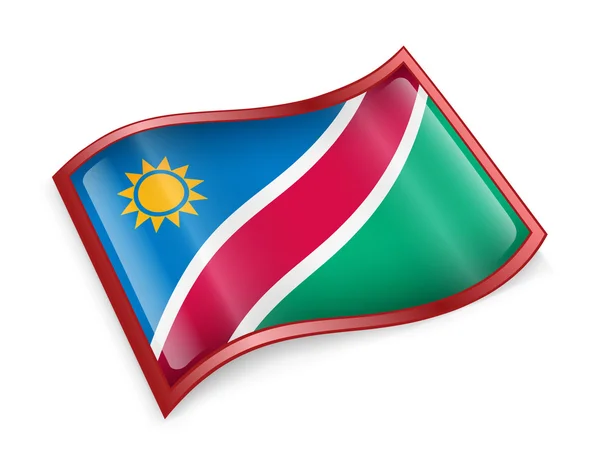 Namibia flag icon. — Stock Photo, Image