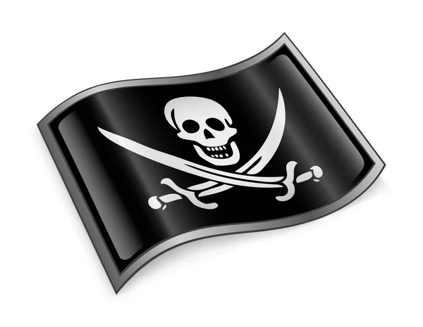 Ícone da bandeira pirata . — Fotografia de Stock