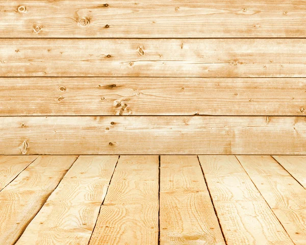 Fából készült falak és a padló, a háttér — Stock Fotó
