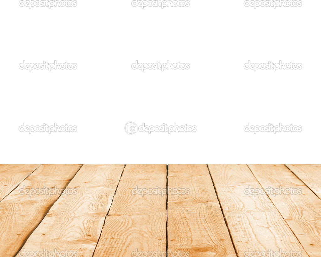 Empty white wall and wooden floor