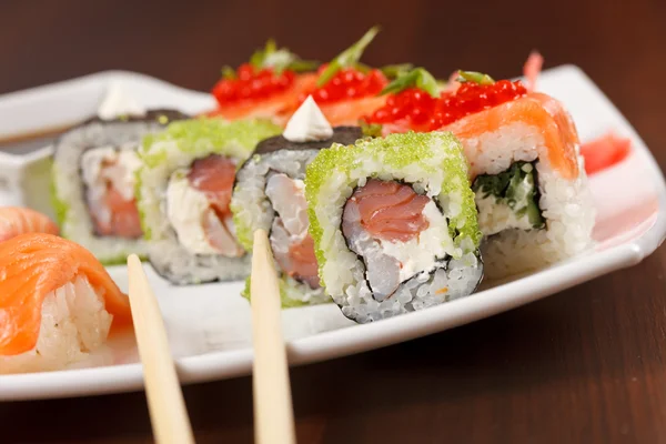 Sushi on the plate — Stock Photo, Image