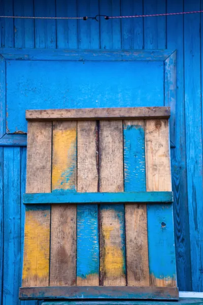 Blue wood board — Stock Photo, Image