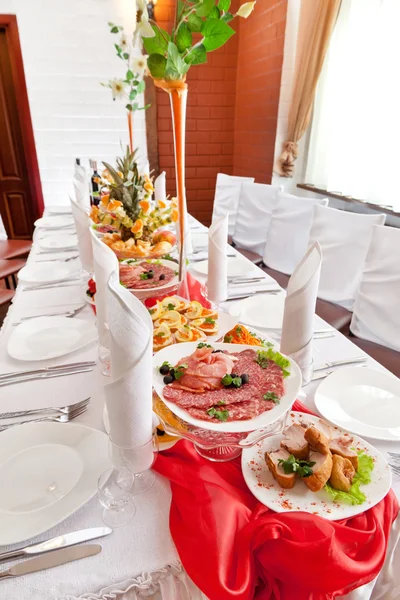 Mesa de casamento configuração — Fotografia de Stock