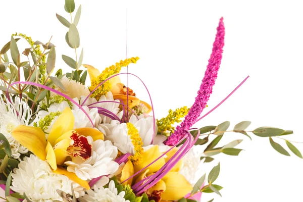 Nice flowers in the basket — Stock Photo, Image