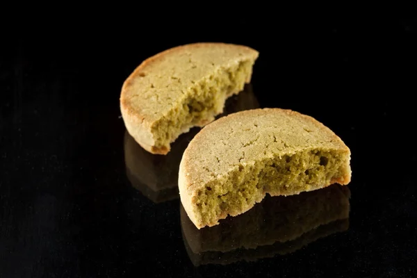 Galleta sabrosa con té verde — Foto de Stock