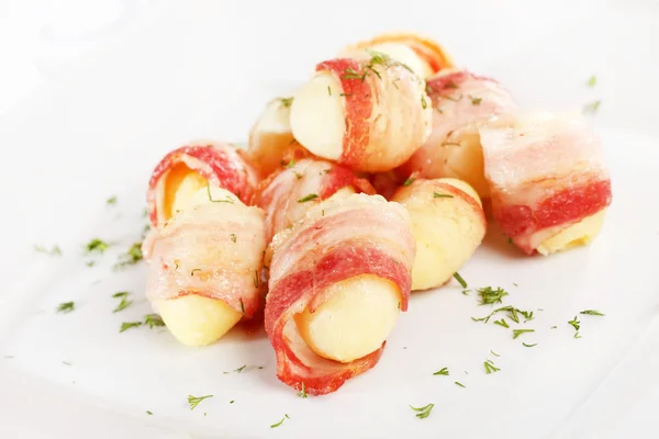 Potatis med bacon — Stockfoto