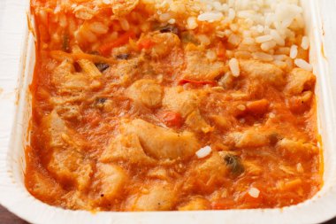 dondurulmuş tavuk pilav