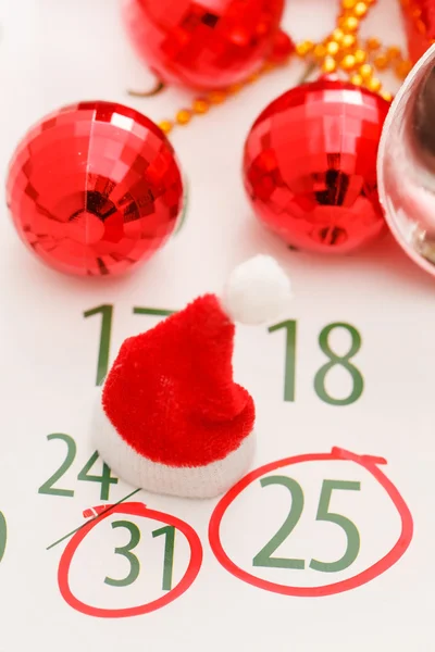 Christmas calendar page — Stock Photo, Image