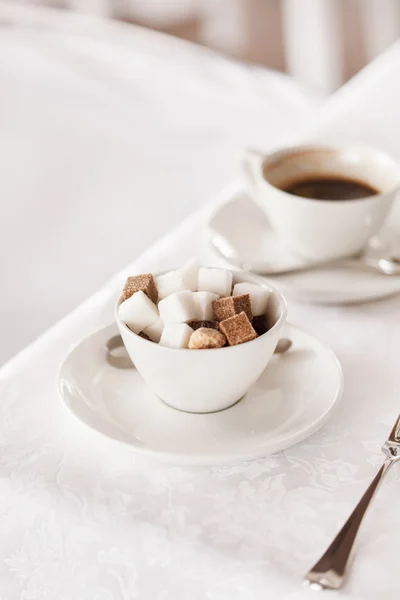 Coffee with sugar — Stock Photo, Image