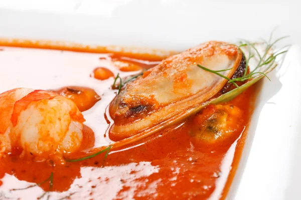 Seafood soup — Stock Photo, Image