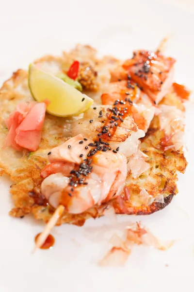海鲜烤肉串 — 图库照片
