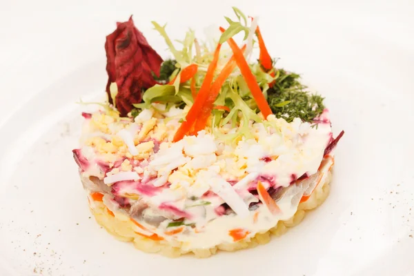 Rus ringa balığı salatası — Stok fotoğraf