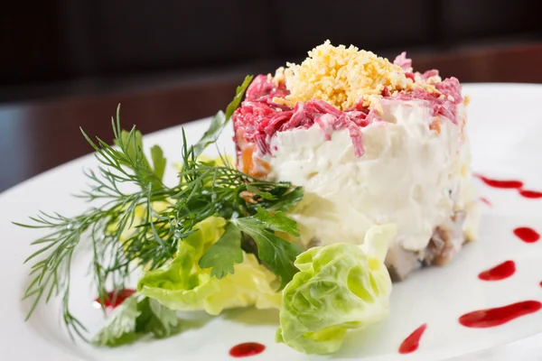 Russian herring salad — Stock Photo, Image