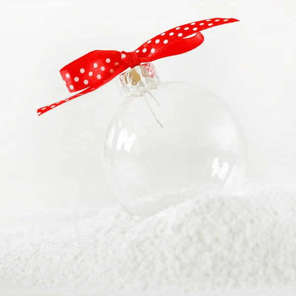 Christmas ball on the snow — Stock Photo, Image