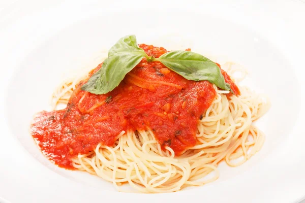 Pasta met saus — Stockfoto