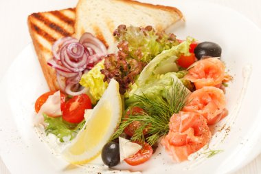 somon ile lezzetli meze