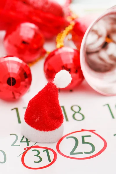 Vánoční kalendář stránky — Stock fotografie
