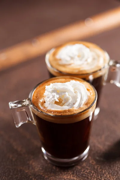 Coffee with whipped cream — Stock Photo, Image