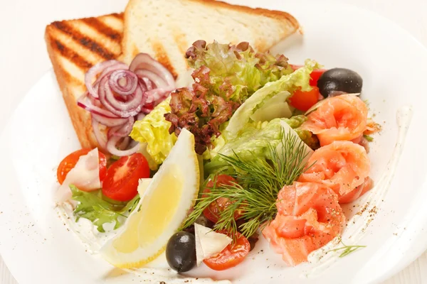 somon ile lezzetli meze