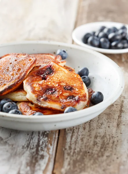 Blåbär pannkakor — Stockfoto