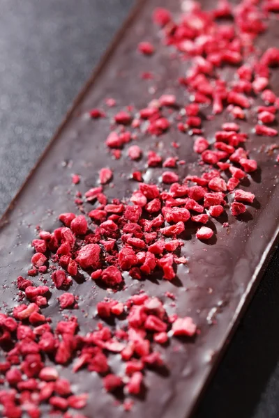 Gorzkiej czekolady z malinami — Zdjęcie stockowe