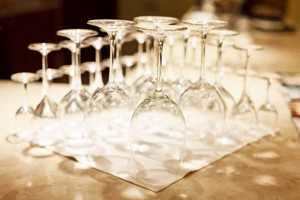 Lots of wine glasses — Stock Photo, Image