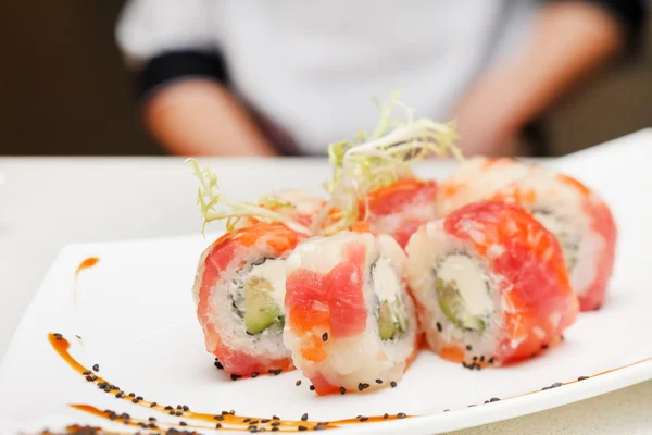 Läckra sushi — Stockfoto