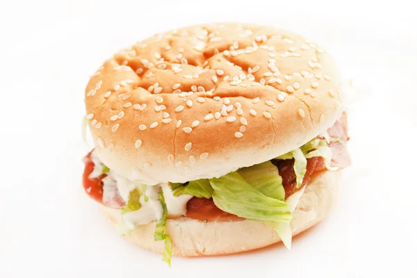 Burger on the white — Stock Photo, Image