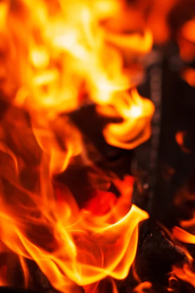 Feuer im Kamin — Stockfoto