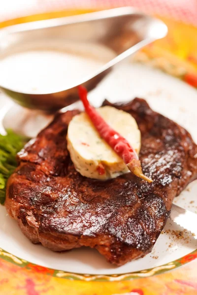 Beef Steak with Butter — Stock Photo, Image