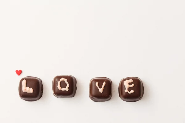 Regalo di San Valentino al cioccolato — Foto Stock