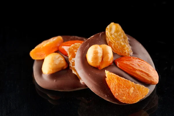 Chocolate sweets with nuts — Stock Photo, Image