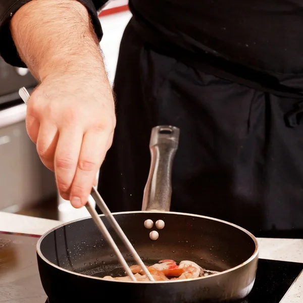 Chef al lavoro — Foto Stock