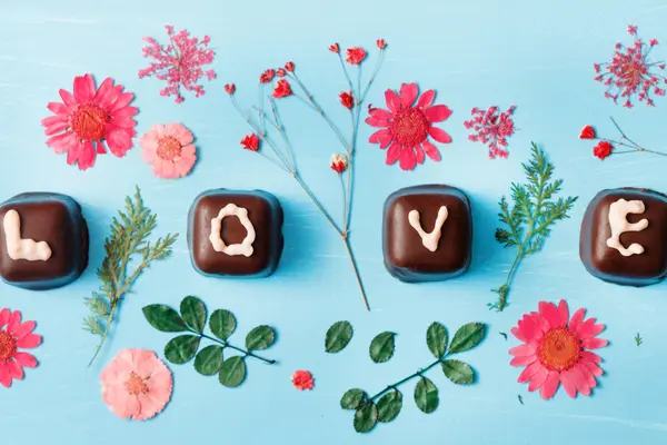 Chocolade Valentine is aanwezig — Stockfoto