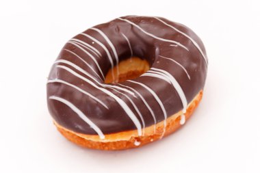 çörek üzerinde beyaz izole