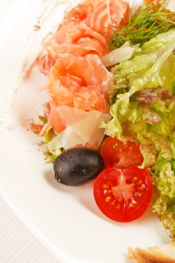 somon ile lezzetli meze