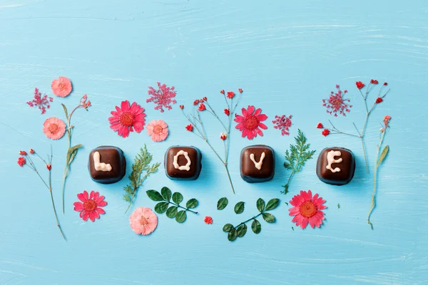 Chocolade Valentine is aanwezig — Stockfoto