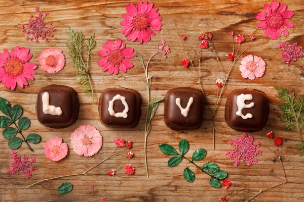 Čokoláda k Valentýnu — Stock fotografie