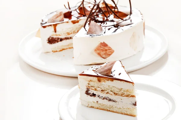 Cake met chocolade — Stockfoto