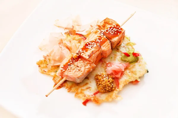 Kebab de salmón — Foto de Stock