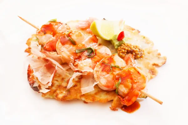 Kebab com camarões — Fotografia de Stock