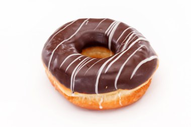 çörek üzerinde beyaz izole