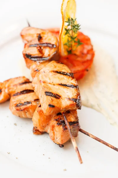 Zalm kebab — Stockfoto