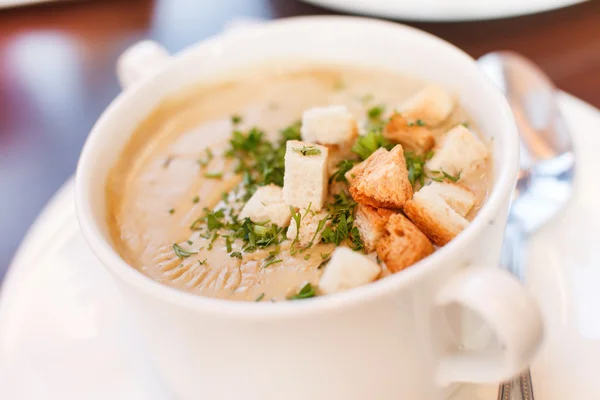 Mushrooms cream soup — Stock Photo, Image