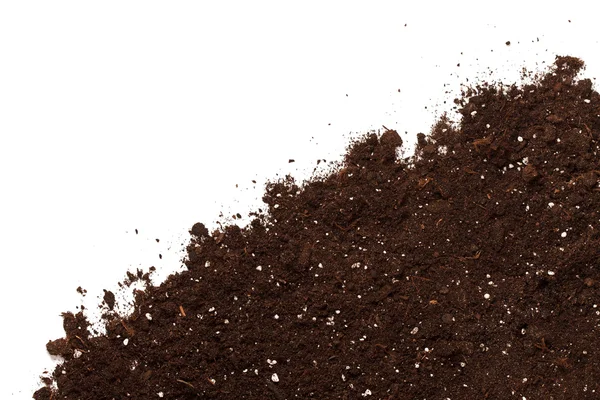 Soil on the white — Stock Photo, Image