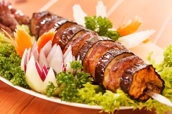 Kebab on skewers — Stock Photo, Image