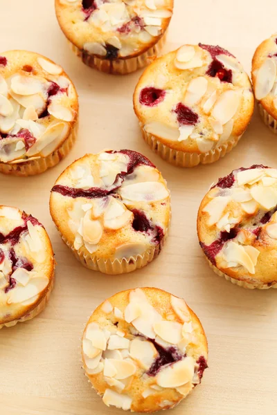Muffins with almond and blueberries — Stock Photo, Image